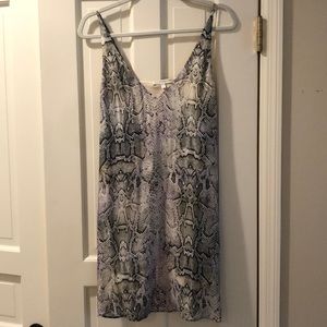 Lavender Brown slip dress in snake